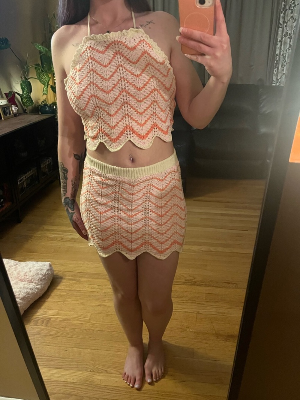 Knitted Skirt Set